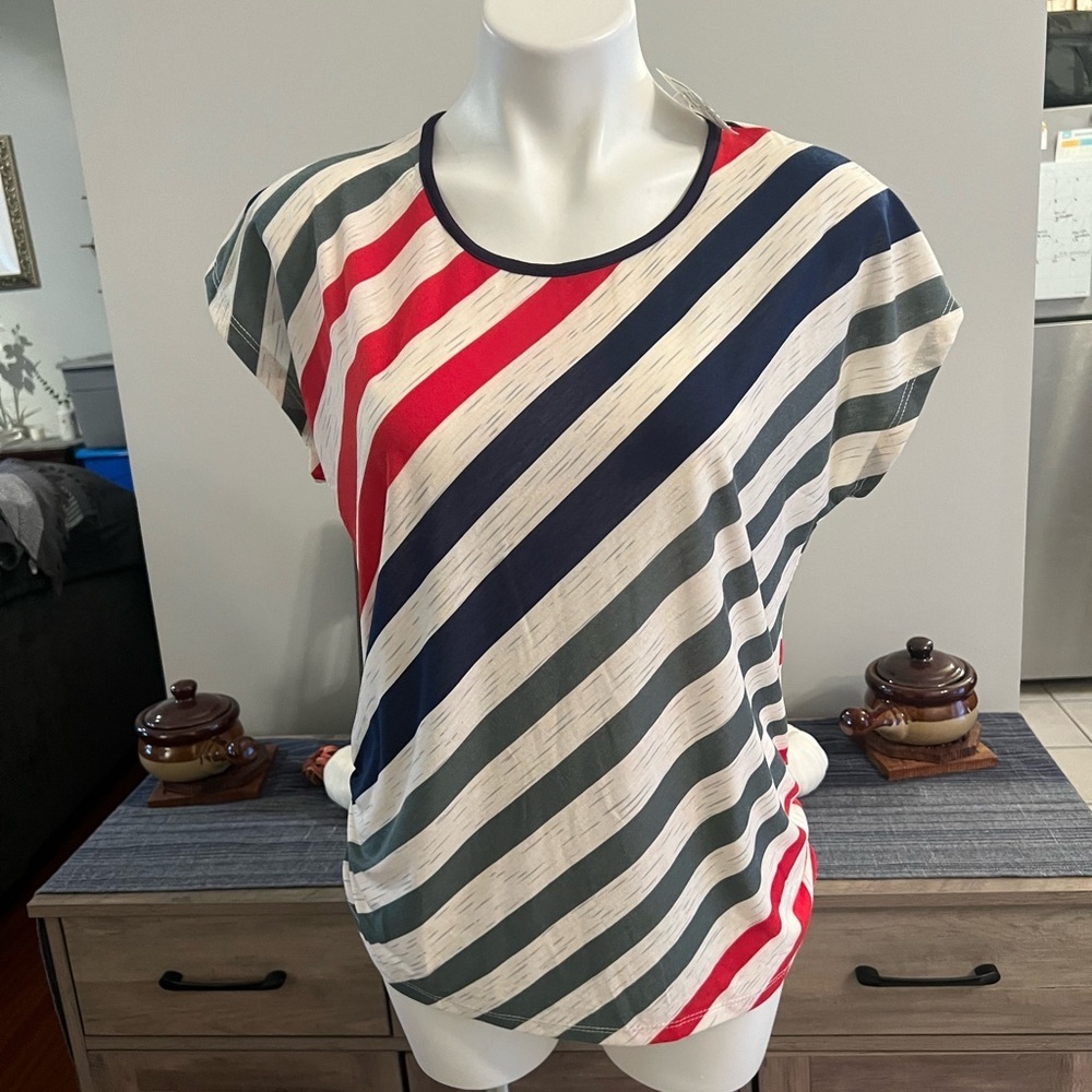 NWT modern attraction multicolor striped top